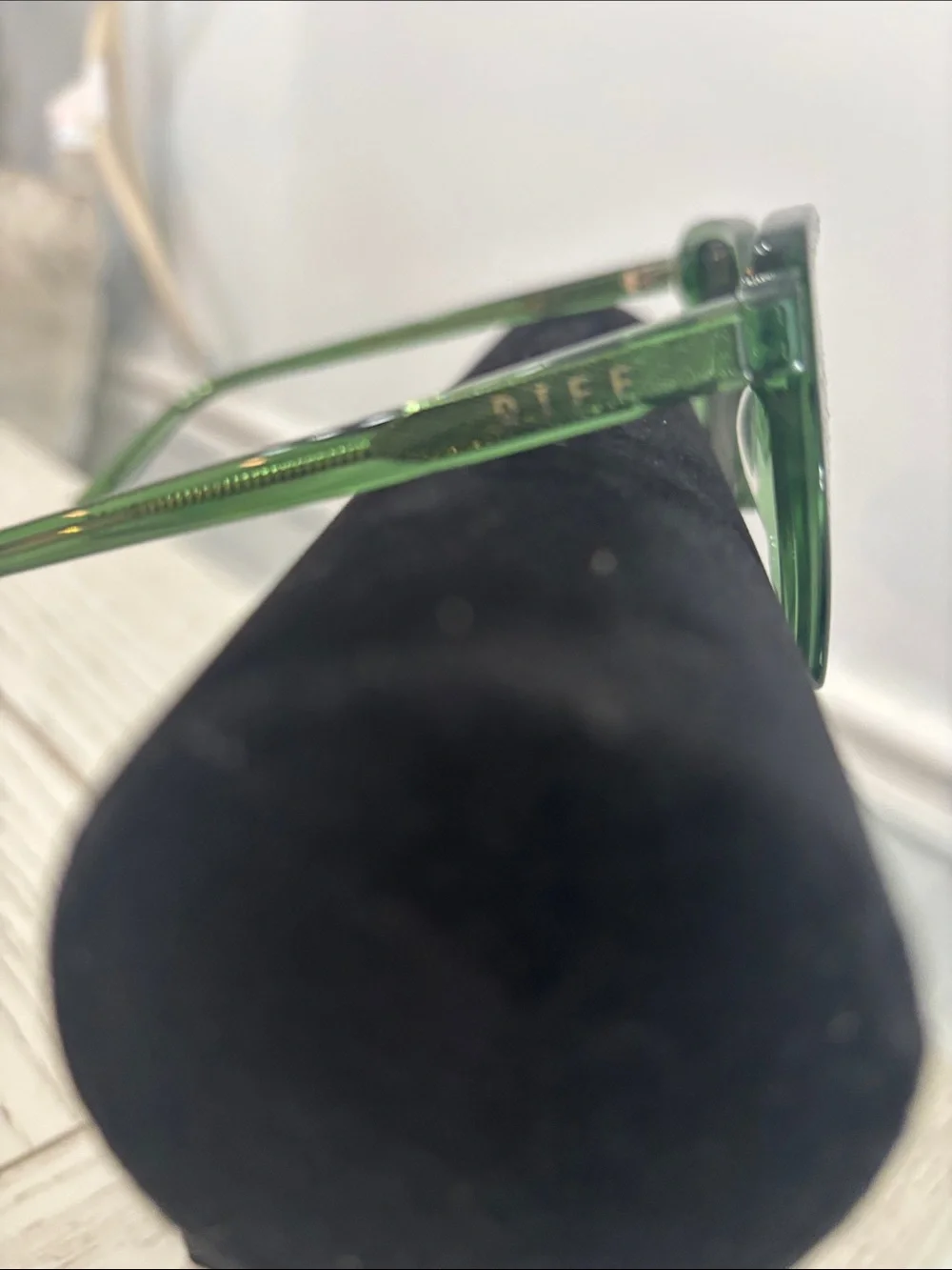 DIFF Green Cat-Eye Sunglasses -